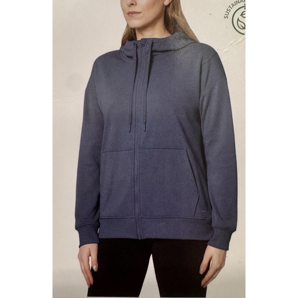 Mondetta Ladies' Performance Full Zip Hoodie SIZE S COLOR CHINA BLUE